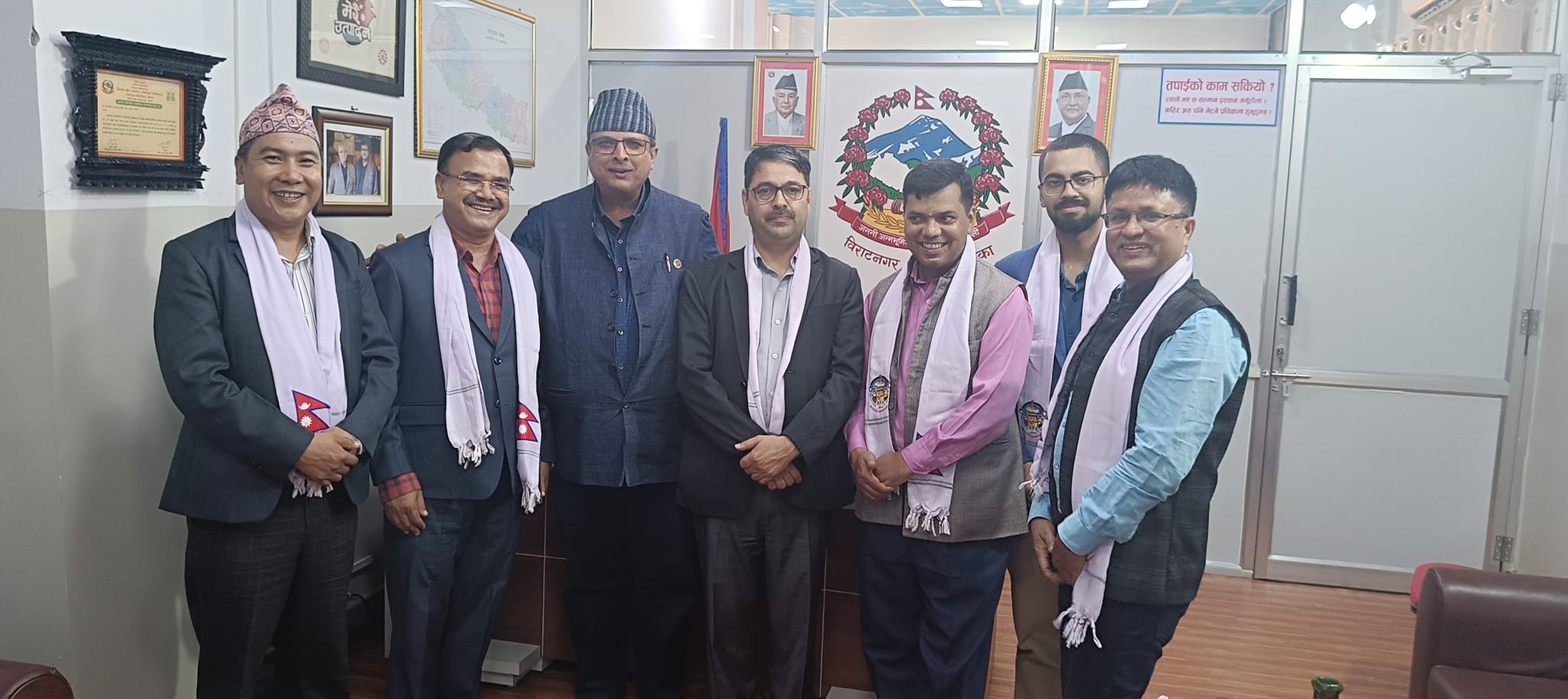 विराटनगर महानगरपालिका प्रमुख नागेश कोइरालासँगको भेटघाट