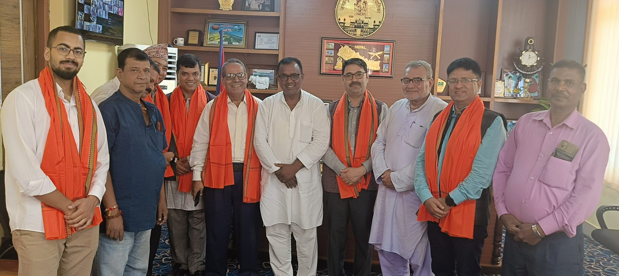 जनकपुरधाम उपमहानगरपालिका प्रमुख मनोज साहसँगको भेटघाट