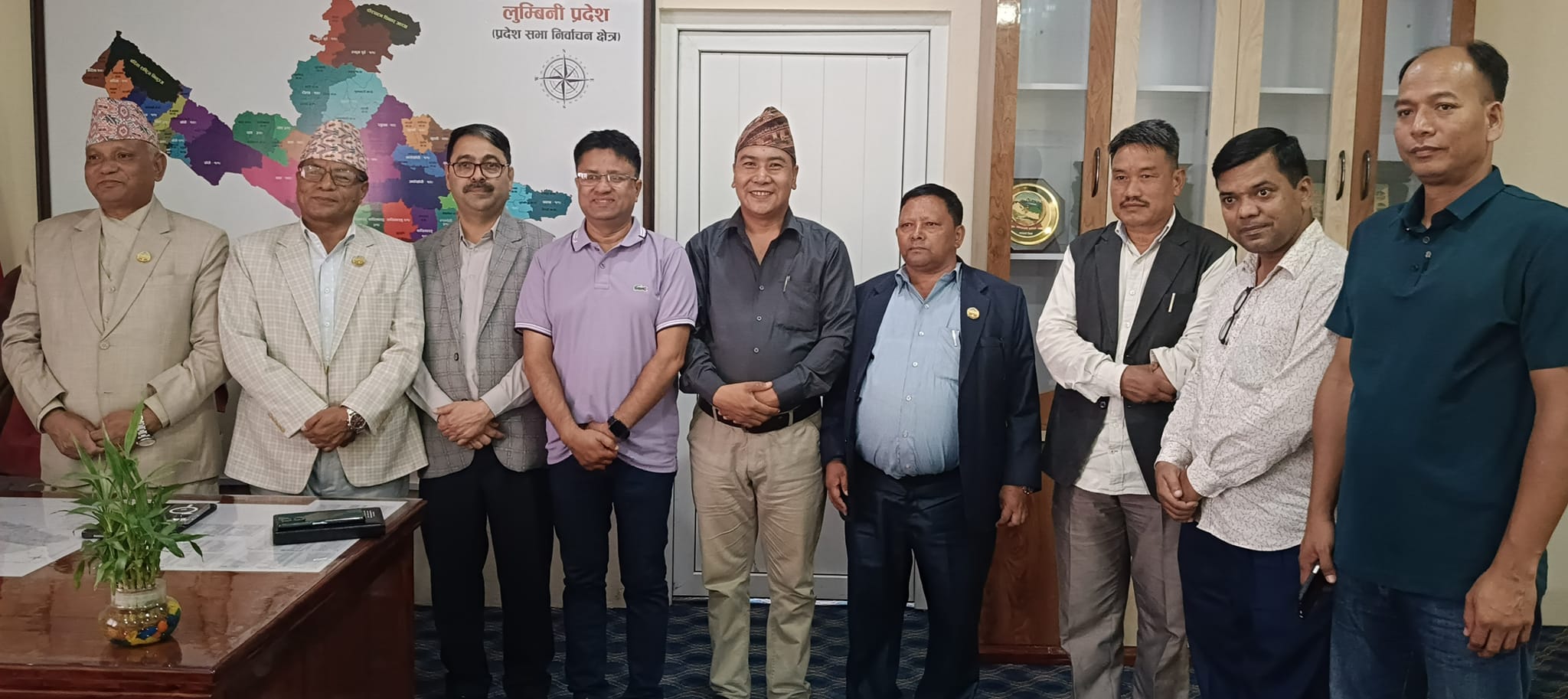 लुम्बिनी प्रदेश सभाका सभामुख मा. तुलाराम घर्तीसँगको छलफल